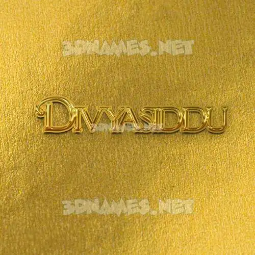 divyasiddu in All Gold style - 3D name wallpaper divyasiddu in All Gold style - 3D name wallpaper