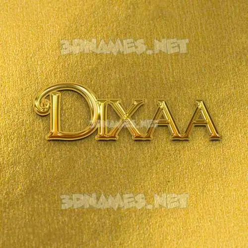 dixaa in All Gold style - 3D name wallpaper dixaa in All Gold style - 3D name wallpaper
