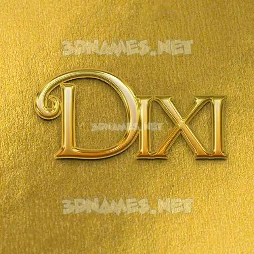dixi in All Gold style - 3D name wallpaper dixi in All Gold style - 3D name wallpaper
