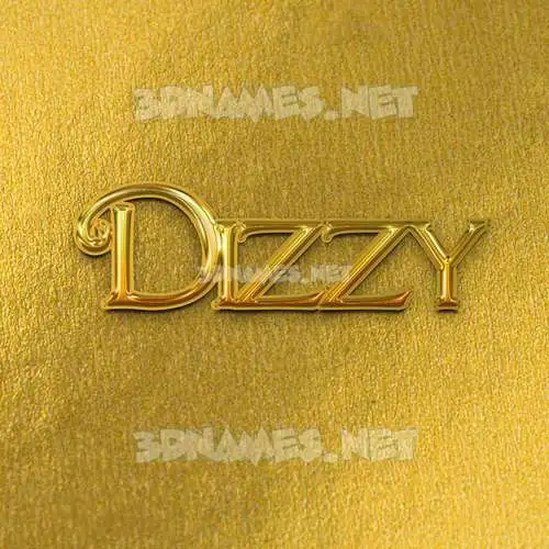 dizzy in All Gold style - 3D name wallpaper dizzy in All Gold style - 3D name wallpaper