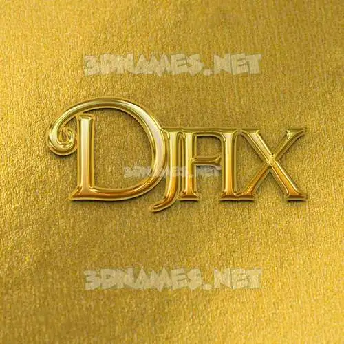 djfix in All Gold style - 3D name wallpaper djfix in All Gold style - 3D name wallpaper