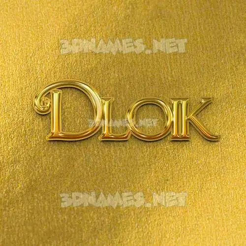 dloik in All Gold style - 3D name wallpaper dloik in All Gold style - 3D name wallpaper