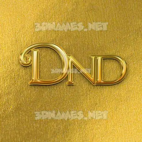 dnd in All Gold style - 3D name wallpaper dnd in All Gold style - 3D name wallpaper