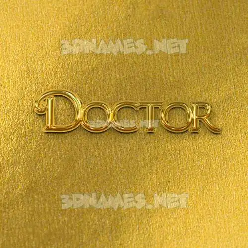 doctor in All Gold style - 3D name wallpaper doctor in All Gold style - 3D name wallpaper
