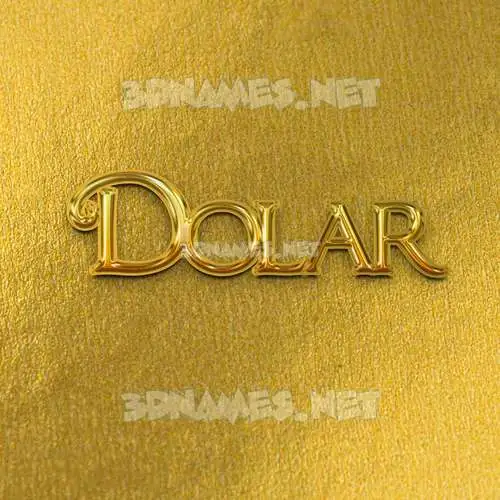 dolar in All Gold style - 3D name wallpaper