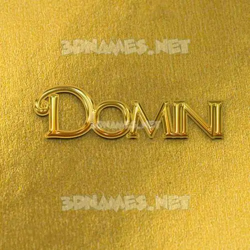 domini in All Gold style - 3D name wallpaper