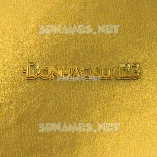 donhacker123 in All Gold style - 3D name wallpaper