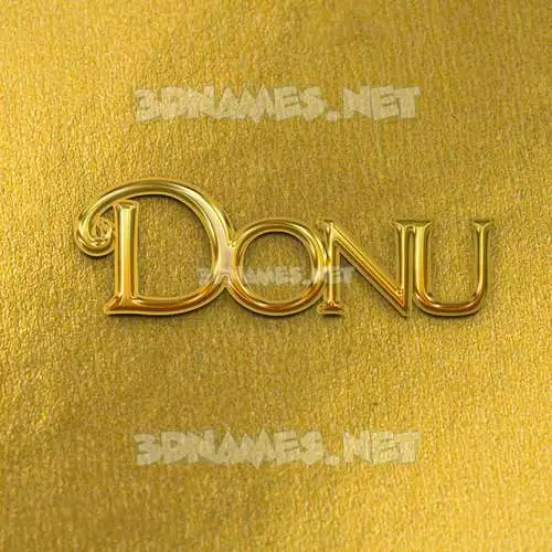 donu in All Gold style - 3D name wallpaper donu in All Gold style - 3D name wallpaper