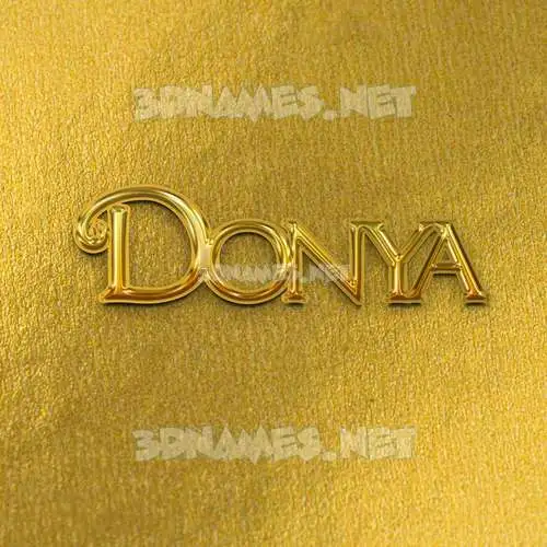donya in All Gold style - 3D name wallpaper donya in All Gold style - 3D name wallpaper