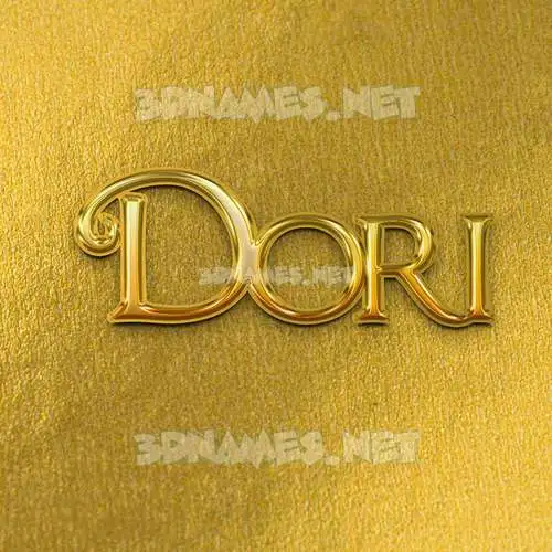 dori in All Gold style - 3D name wallpaper dori in All Gold style - 3D name wallpaper