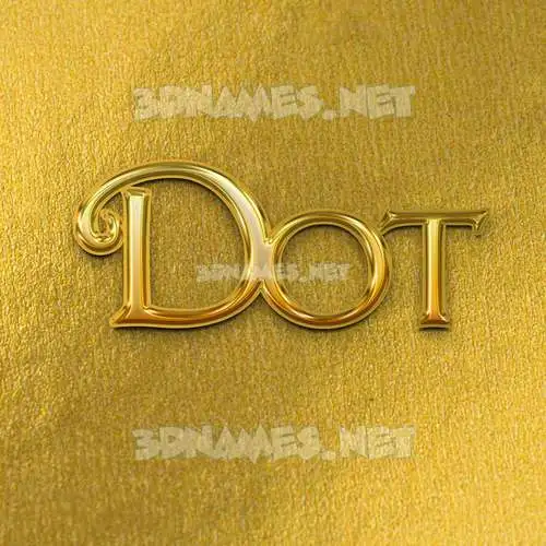 dot in All Gold style - 3D name wallpaper dot in All Gold style - 3D name wallpaper