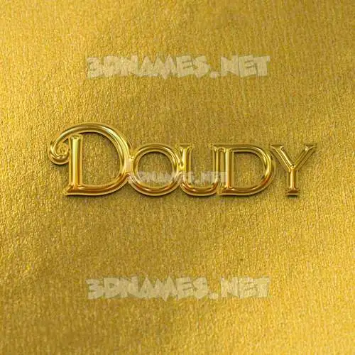 doudy in All Gold style - 3D name wallpaper doudy in All Gold style - 3D name wallpaper