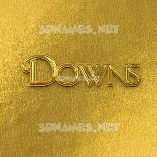 downs in All Gold style - 3D name wallpaper