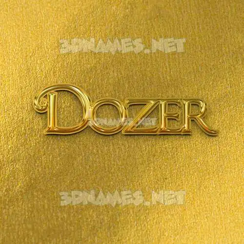 dozer in All Gold style - 3D name wallpaper