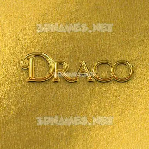 draco in All Gold style - 3D name wallpaper draco in All Gold style - 3D name wallpaper