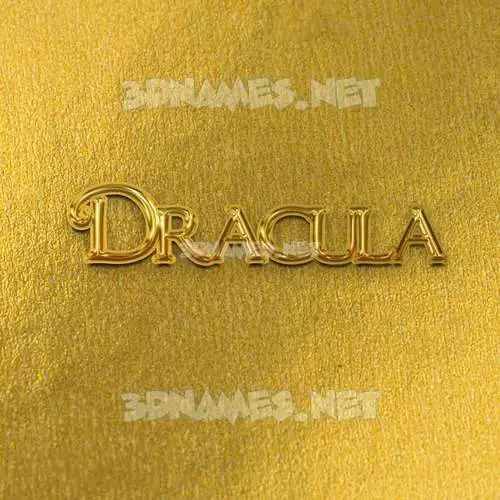 dracula in All Gold style - 3D name wallpaper dracula in All Gold style - 3D name wallpaper