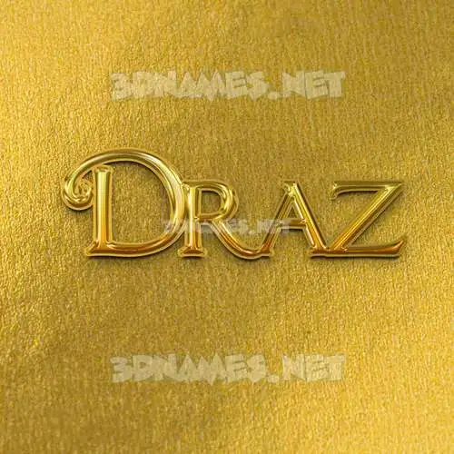 draz in All Gold style - 3D name wallpaper draz in All Gold style - 3D name wallpaper