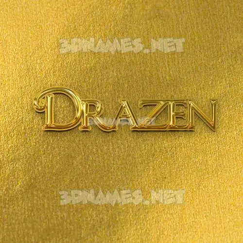 drazen in All Gold style - 3D name wallpaper