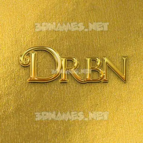drbn in All Gold style - 3D name wallpaper drbn in All Gold style - 3D name wallpaper