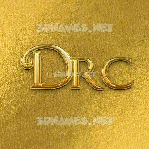 drc in All Gold style - 3D name wallpaper drc in All Gold style - 3D name wallpaper