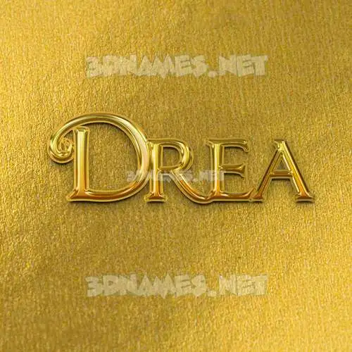 drea in All Gold style - 3D name wallpaper drea in All Gold style - 3D name wallpaper