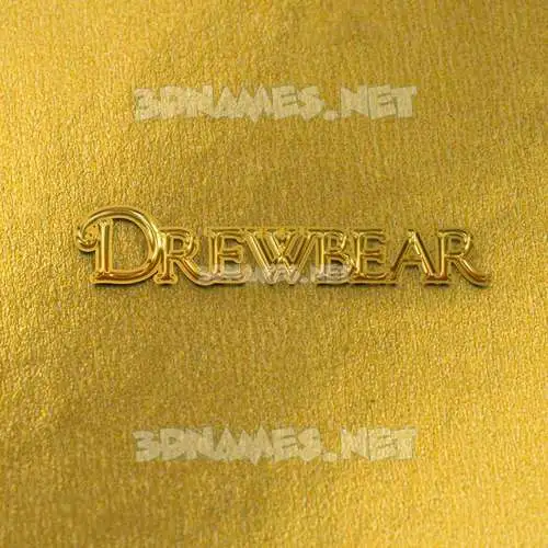drewbear in All Gold style - 3D name wallpaper drewbear in All Gold style - 3D name wallpaper