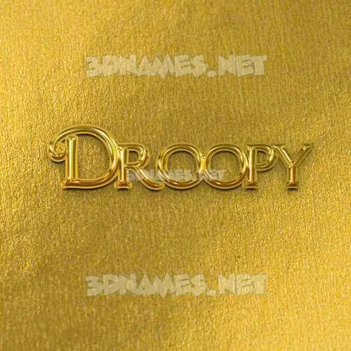 droopy in All Gold style - 3D name wallpaper droopy in All Gold style - 3D name wallpaper