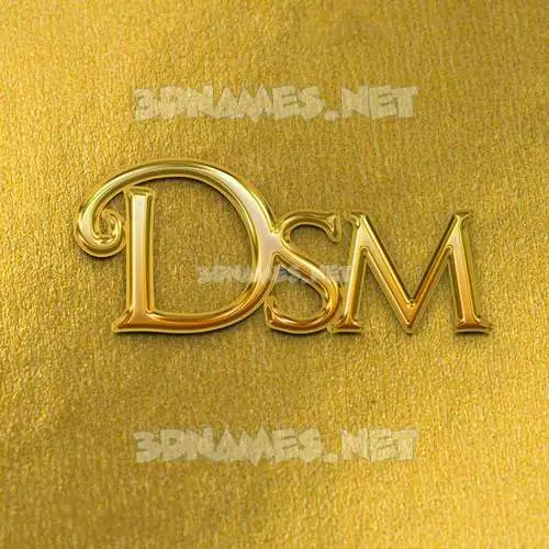 dsm in All Gold style - 3D name wallpaper dsm in All Gold style - 3D name wallpaper