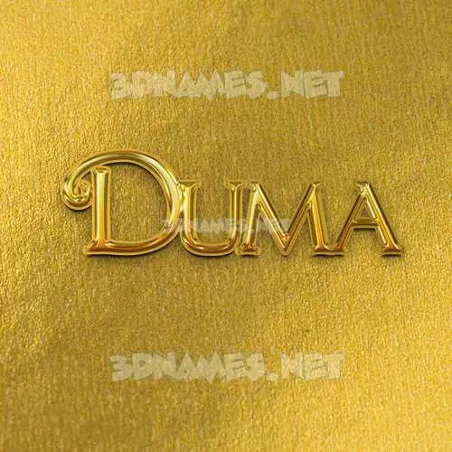 duma in All Gold style - 3D name wallpaper duma in All Gold style - 3D name wallpaper