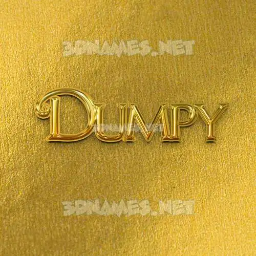 dumpy in All Gold style - 3D name wallpaper dumpy in All Gold style - 3D name wallpaper