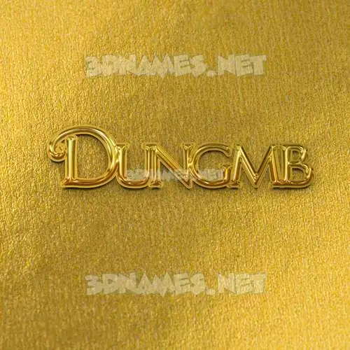 dungmb in All Gold style - 3D name wallpaper