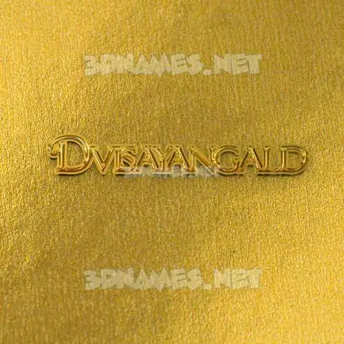 dvisayangald in All Gold style - 3D name wallpaper