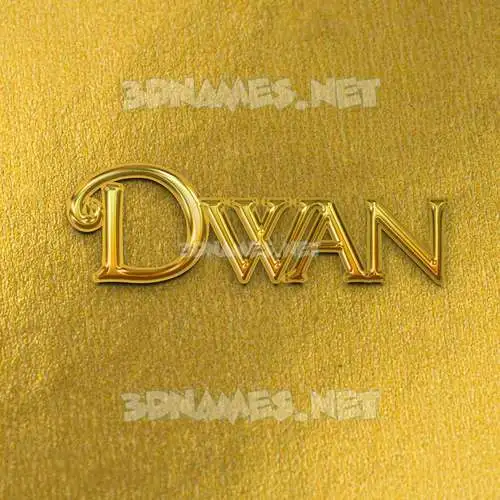 dwan in All Gold style - 3D name wallpaper dwan in All Gold style - 3D name wallpaper