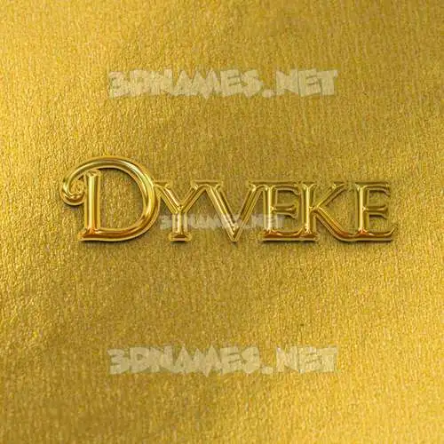 dyveke in All Gold style - 3D name wallpaper dyveke in All Gold style - 3D name wallpaper