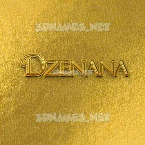 dzenana in All Gold style - 3D name wallpaper dzenana in All Gold style - 3D name wallpaper