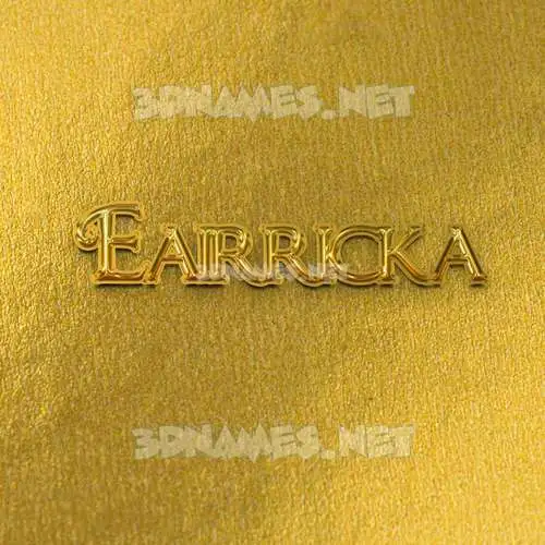 eairricka in All Gold style - 3D name wallpaper eairricka in All Gold style - 3D name wallpaper