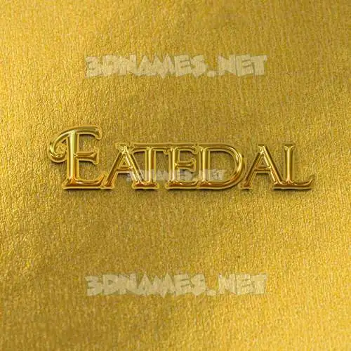 eatedal in All Gold style - 3D name wallpaper