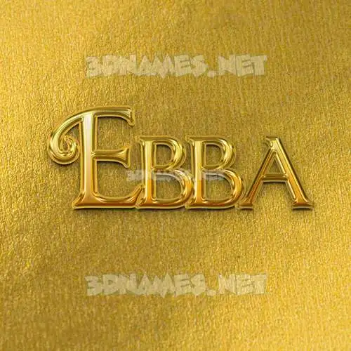 ebba in All Gold style - 3D name wallpaper ebba in All Gold style - 3D name wallpaper