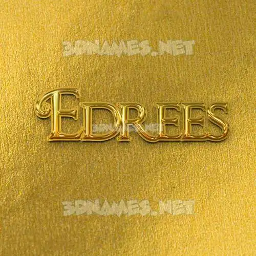 edrees in All Gold style - 3D name wallpaper edrees in All Gold style - 3D name wallpaper