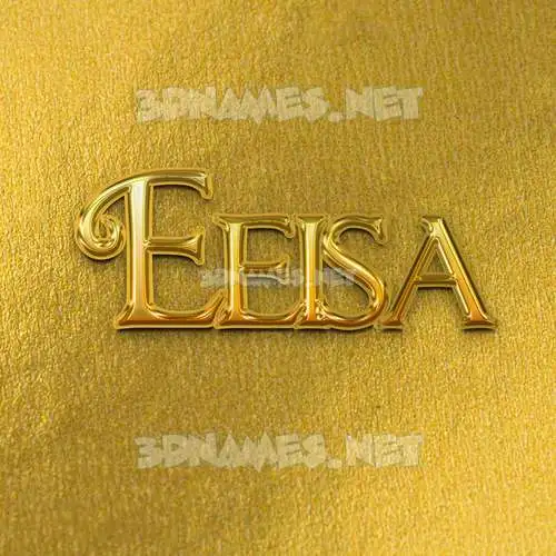 eeisa in All Gold style - 3D name wallpaper