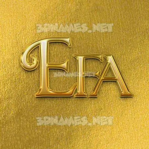 efa in All Gold style - 3D name wallpaper efa in All Gold style - 3D name wallpaper