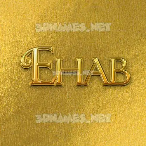 ehab in All Gold style - 3D name wallpaper ehab in All Gold style - 3D name wallpaper