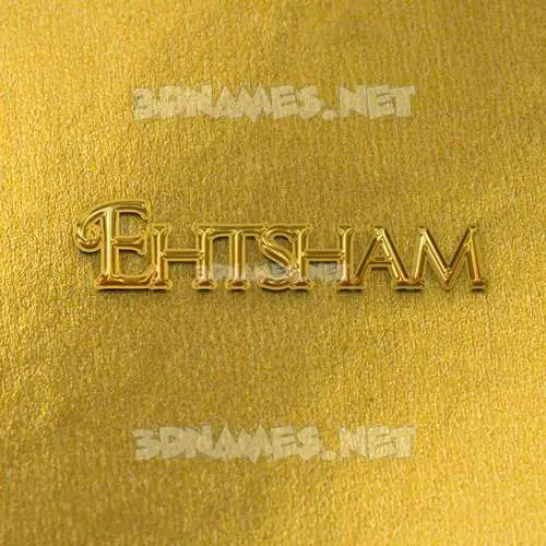 ehtsham in All Gold style - 3D name wallpaper