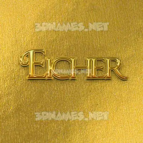 eicher in All Gold style - 3D name wallpaper