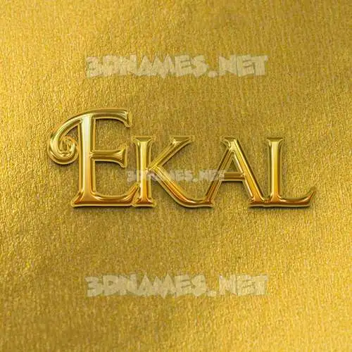 ekal in All Gold style - 3D name wallpaper ekal in All Gold style - 3D name wallpaper