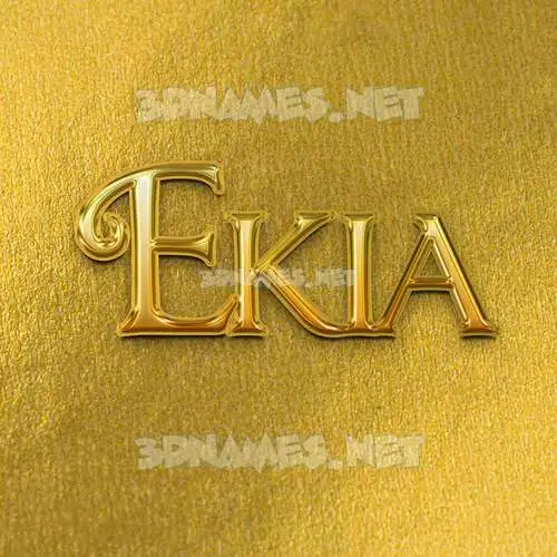 ekia in All Gold style - 3D name wallpaper ekia in All Gold style - 3D name wallpaper