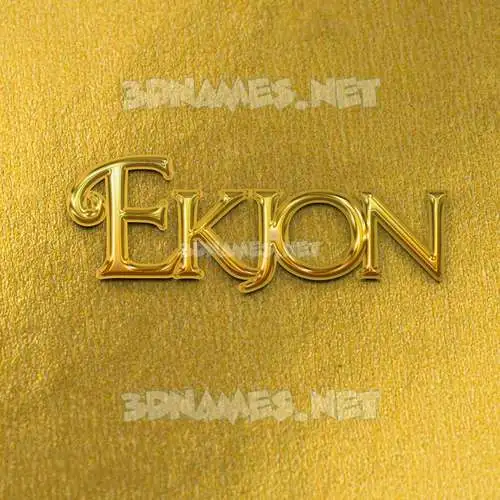 ekjon in All Gold style - 3D name wallpaper ekjon in All Gold style - 3D name wallpaper