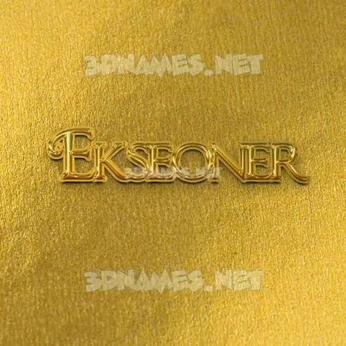 ekseoner in All Gold style - 3D name wallpaper ekseoner in All Gold style - 3D name wallpaper
