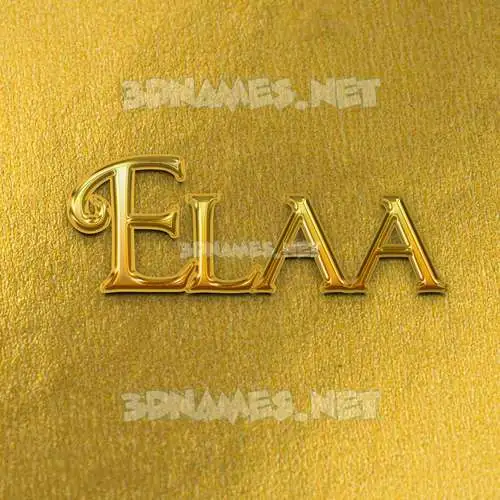 elaa in All Gold style - 3D name wallpaper elaa in All Gold style - 3D name wallpaper