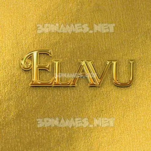 elavu in All Gold style - 3D name wallpaper elavu in All Gold style - 3D name wallpaper